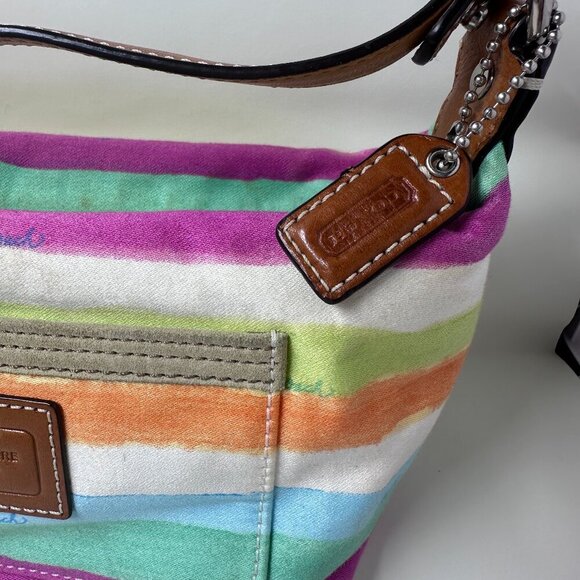 Coach Hampton Stripe Signature Mini Bag - Picture 3 of 5